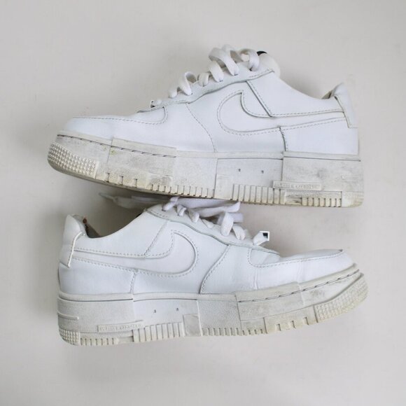 Nike Women's Air Force 1 Pixel Triple White Sneakers Size 7 - Picture 7 of 7